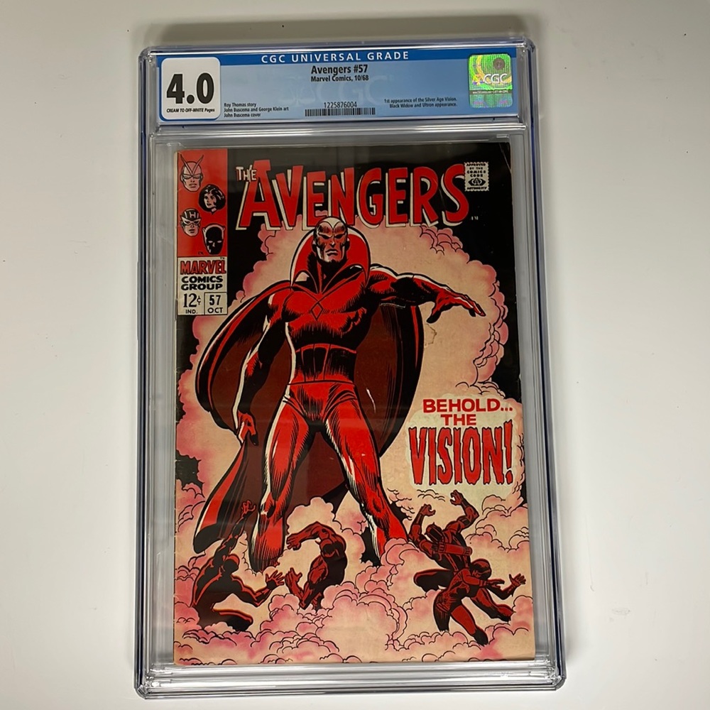 Avengers #57  - CGC graded 4.0 - white pages. 1st Appearance Silver Age Vision